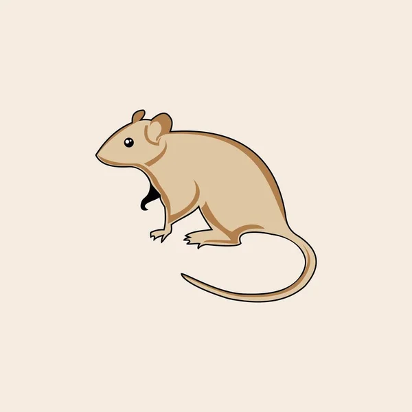 Vector Rata Para Logotipo Animal — Vector de stock