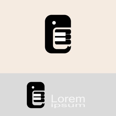 Piyano logosu tasarımı düz arkaplan üzerinde logo çizimi için iyi.