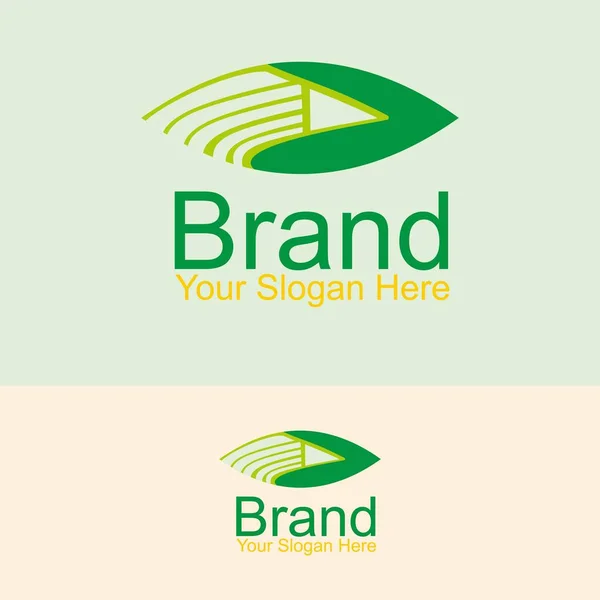 Groen Blad Logo Ontwerp Concept Template — Stockvector