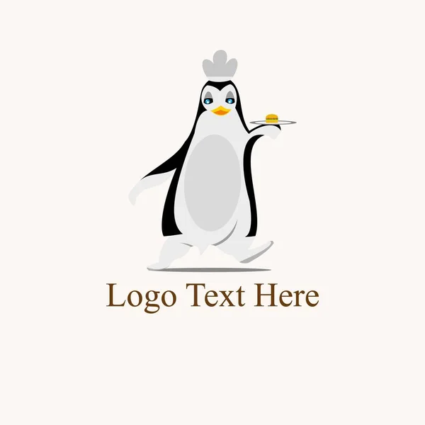 Pinguin Animal Icono Logo Vector — Vector de stock