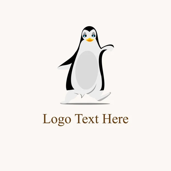 Pinguim Ícone Animal Logotipo Vetor —  Vetores de Stock