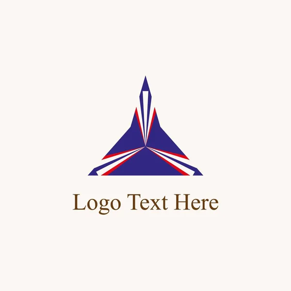 Logotipo Ícone Triângulo Cor Cheia — Vetor de Stock