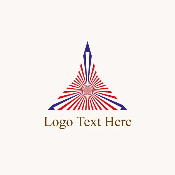 Logotipo Ícone Triângulo Cor Cheia — Vetor de Stock