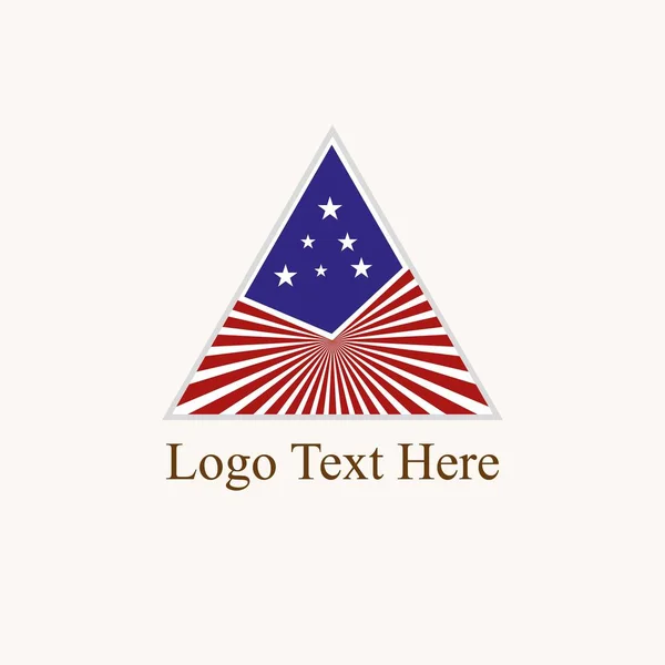 Flag Triangle Icon Logo — 스톡 벡터