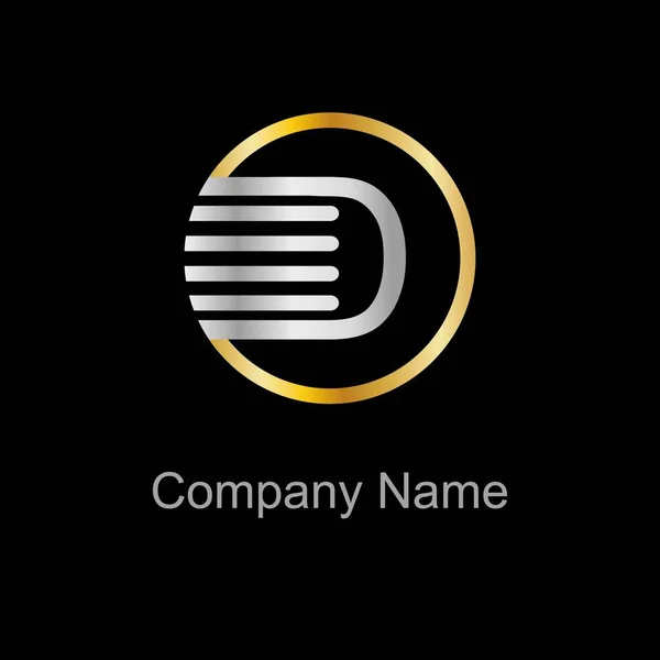 Database Simbolo Oro Logo Lusso — Vettoriale Stock