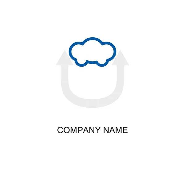 Design Icona Logo Server Cloud — Vettoriale Stock