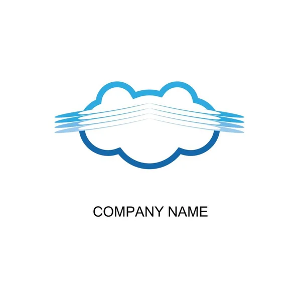 Design Icona Logo Server Cloud — Vettoriale Stock