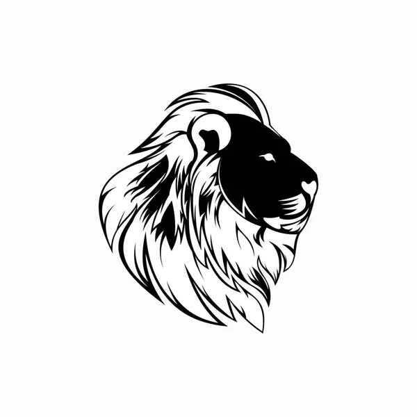 Rey León Para Logotipos Animales — Vector de stock