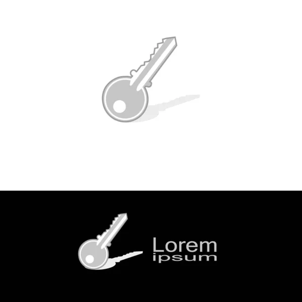 Símbolo Bloqueo Llave Para Logotipo Diseño — Vector de stock