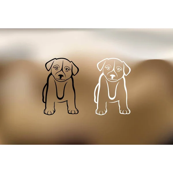 Símbolo Animal Perro Para Logotipos Tienda Mascotas — Vector de stock