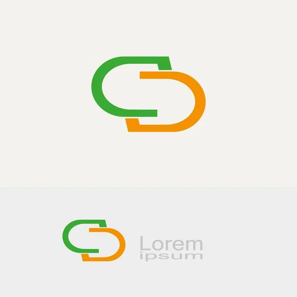 Símbolo Letra Logos Modernos — Vector de stock