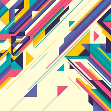 Renkli futuristik geometrik