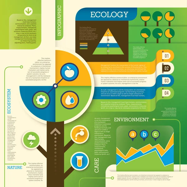 Ecología info gráfico . — Vector de stock