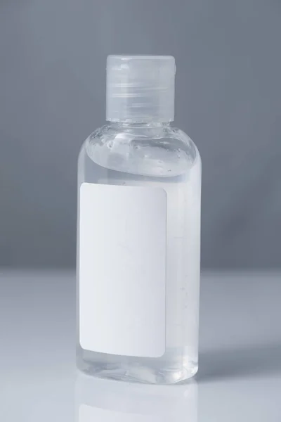 Transparent Jar Opening Lid Bottle Antiseptic Gel — Stock Photo, Image