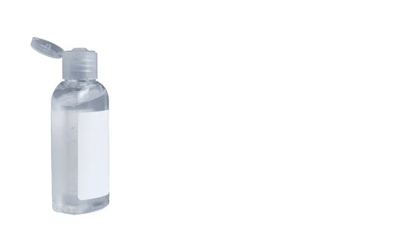 灰色の背景に単離された防腐ゲルのボトル — ストック写真