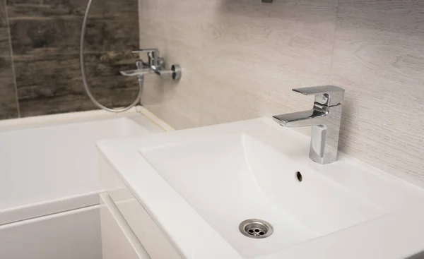 Lavabo Bianco Bagno Disinfezione Della Mano Pandemica Moquette Disinfettante Sapone — Foto Stock