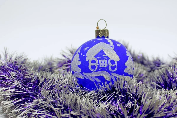 Glass Decorations Spruce New Year Decorative Toys Home Office Decoration — 图库照片