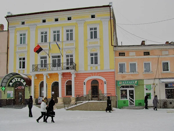 In the center of Berezhany. — 스톡 사진