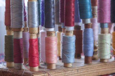 Çok renkli konuları spo yumuşak pastel vintage renkler ve dikiş