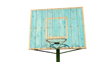 Kafes isolat ile klasik mavi eski ahşap Komiteler Basketbol çember