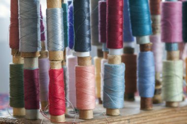 Çok renkli konuları spo yumuşak pastel vintage renkler ve dikiş