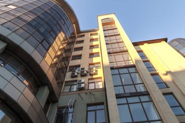 Modern Cam gökdelenin cephe duvar parçası