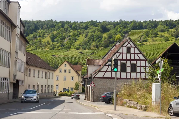 Német város nyáron Weikersheim tájkép — Stock Fotó