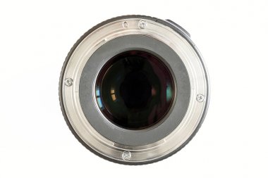 Kamera fotoğraf lens close-up lens reflec beyaz zemin üzerine