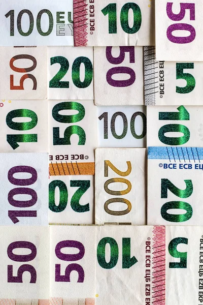 Różnych Euro rachunki pieniądze na tle — Zdjęcie stockowe