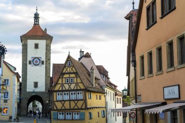 Rothenburg ob der Tauber, pitoresk Ortaçağ CIT eski evleri