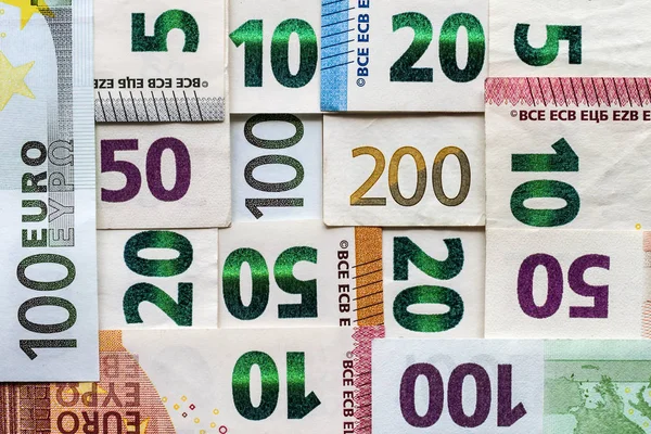 Różnych Euro rachunki pieniądze na tle — Zdjęcie stockowe