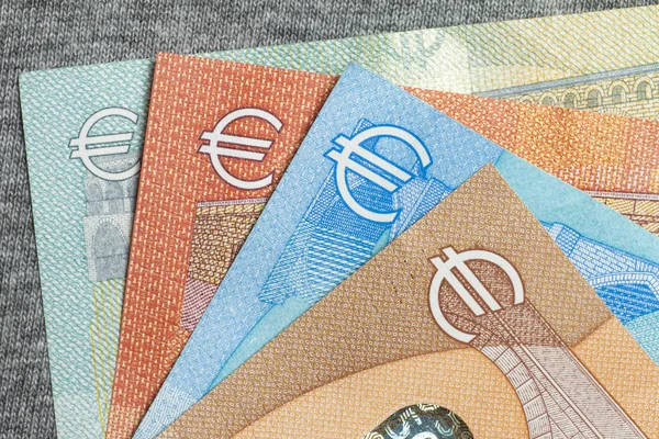 Detail barevné euro peníze. Euro peníze pozadí. — Stock fotografie