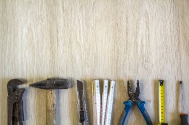 İnşaat, yapı ve onarım araçları ev çalışma için wo üzerinde ayarlayın.