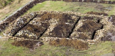 İnşaat Hafriyat iş sitesi fundament yeni bir ev için