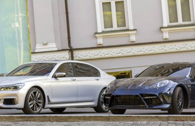 Kiev, Ukrayna-Kasım 12, 2017: bir PA lüks pahalı arabalar