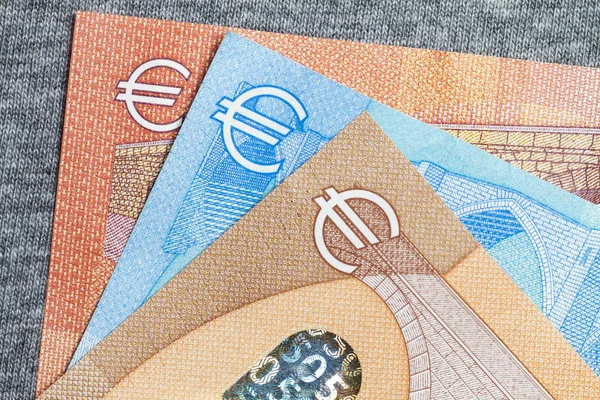 Detail barevné euro peníze. Euro peníze pozadí. — Stock fotografie