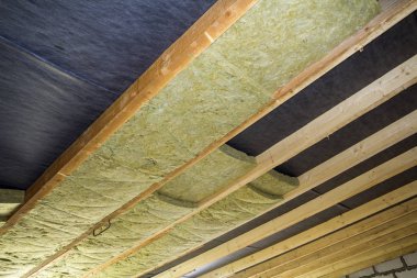 Tavan tavan ısı yalıtımı mineral Taş yünü yüklemesi, yeni oluşturma
