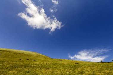 Yeşil tepelerde yaz Dağları Panoraması