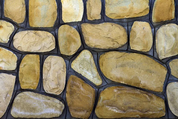Olika Storlekar Sand Stenar Stone Wall Mönster Bakgrund — Stockfoto