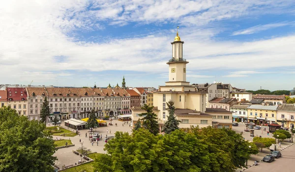 Centro Histórica Ciudad Europea Ivano Frankivsk Verano Antigua Arquitectura Hermosa —  Fotos de Stock