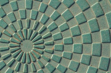 Yeşil soyut detayını yakın çekim yuvarlak şekil doku.