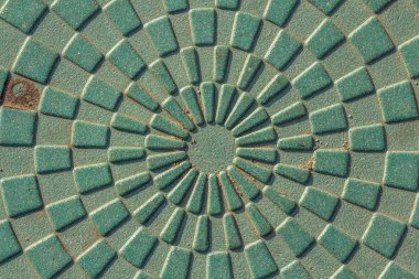 Yeşil soyut detayını yakın çekim yuvarlak şekil doku.