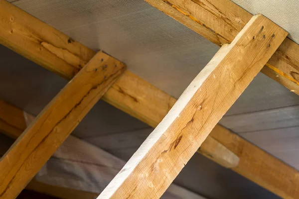 Wooden boards, elements of construction of a roof — Stock Photo, Image