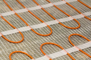 Kablo sıcak yere yakın çekim ayrıntı için Isıtma. Yenileme çalışmaları.