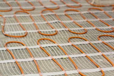 Kablo sıcak yere yakın çekim ayrıntı için Isıtma. Yenileme çalışmaları.