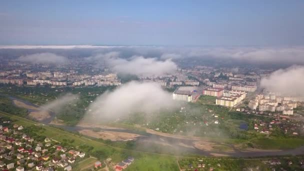 Luchtfoto Van Ivano Frankivsk Stad Oekraïne — Stockvideo