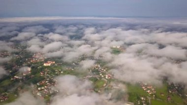 Ukrayna 'daki İvano-Frankivsk şehrinin hava manzarası.