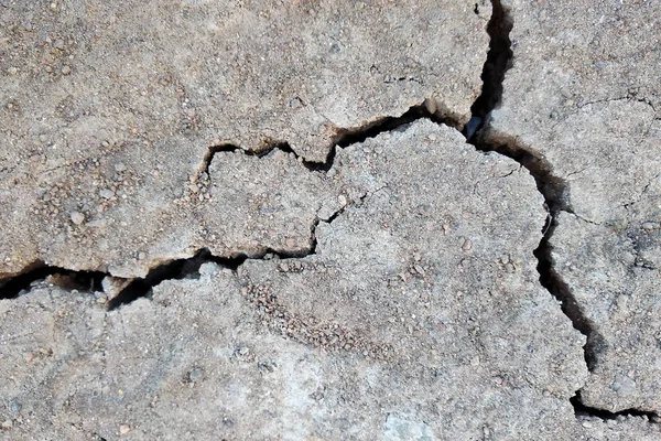 Close up of dry cracked ground surface. — 图库照片