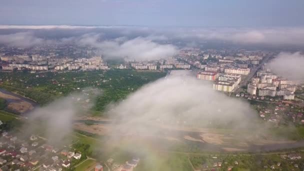 Luchtfoto Van Ivano Frankivsk Stad Oekraïne — Stockvideo