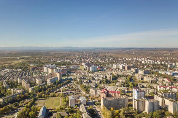 Luftaufnahme der Stadt Iwano-Frankiwsk, Ukraine. — Stockfoto